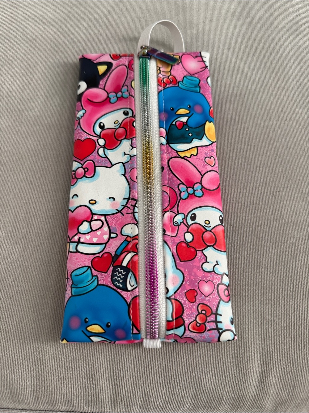 Hello Kitty Inspired Pink Kids Pencil Case with Character Print Planner Pouch